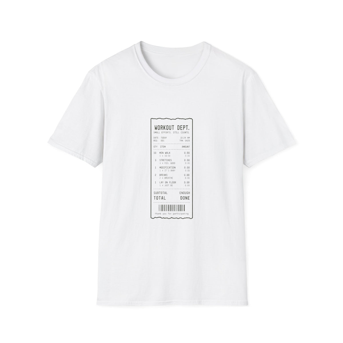 Workout Receipt T-Shirt